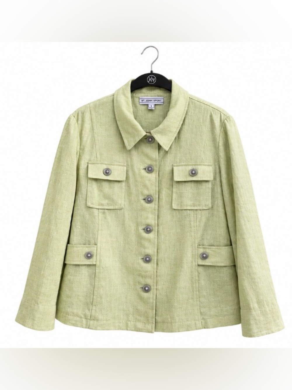 St. John Sport Light Green Linen Jacket